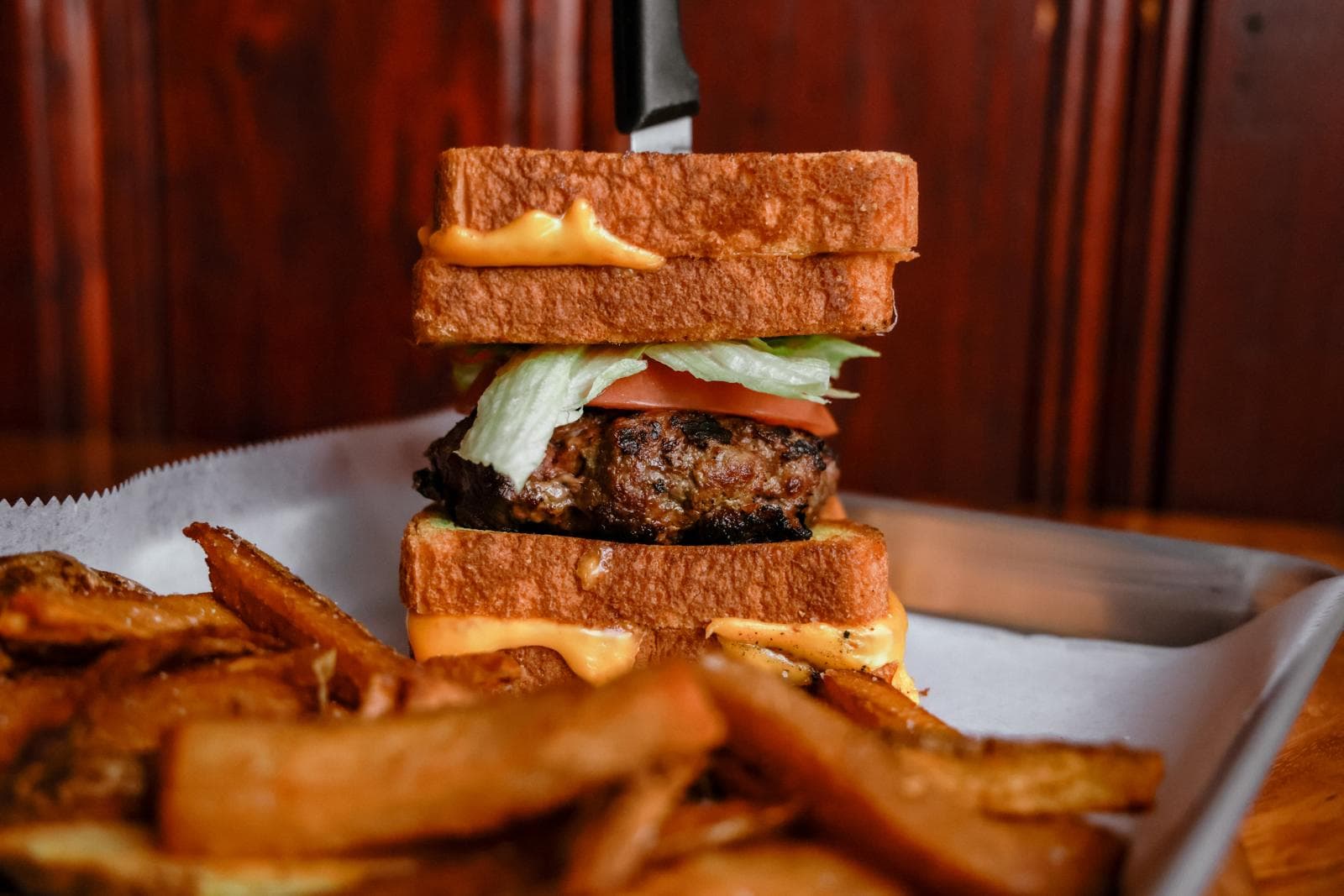 Village Idiot burger